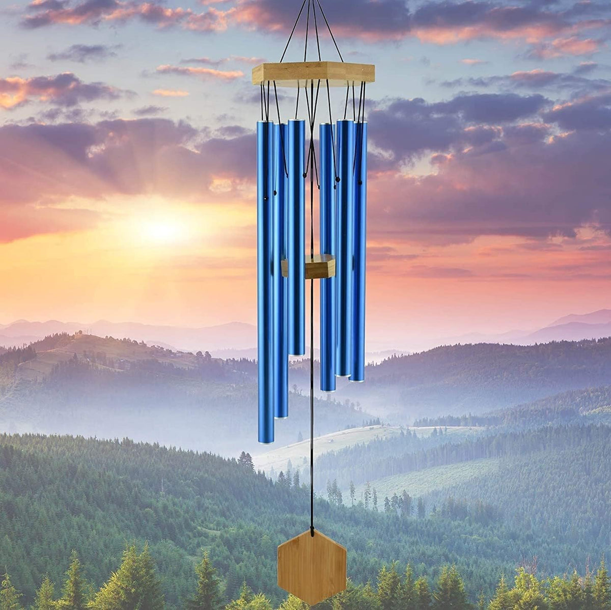 Solar Powered LED Garden Wind Chimes - Indoor And Outdoor Wind Chimes