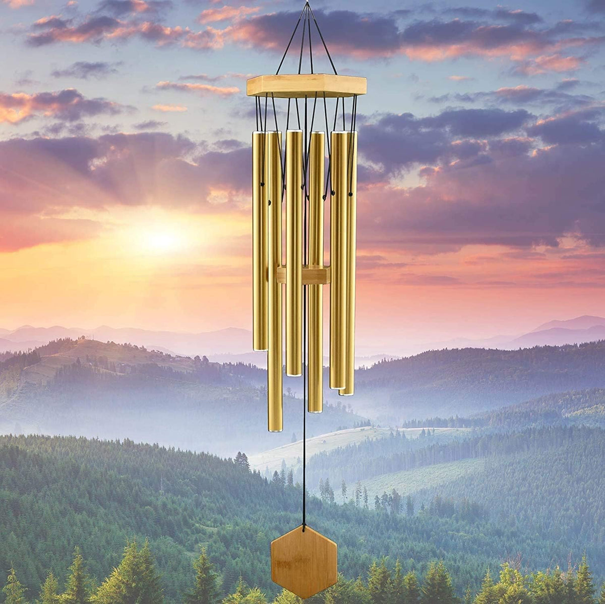 Solar-Powered LED Garden Wind Chimes: Outdoor & Indoor Decor