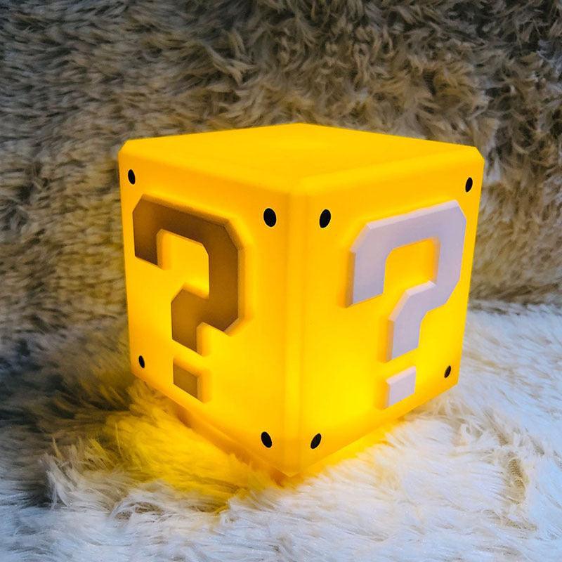 Super Mario Lamp - Question Block Iconic Gamer Decor