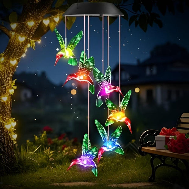 Solar Butterfly Wind Chimes For Outdoors