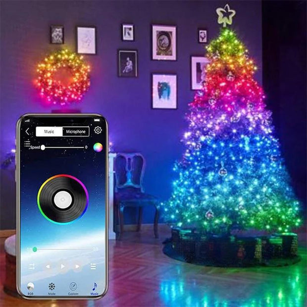 LED Christmas Tree Lights – Smart Music Sync Holiday Decor